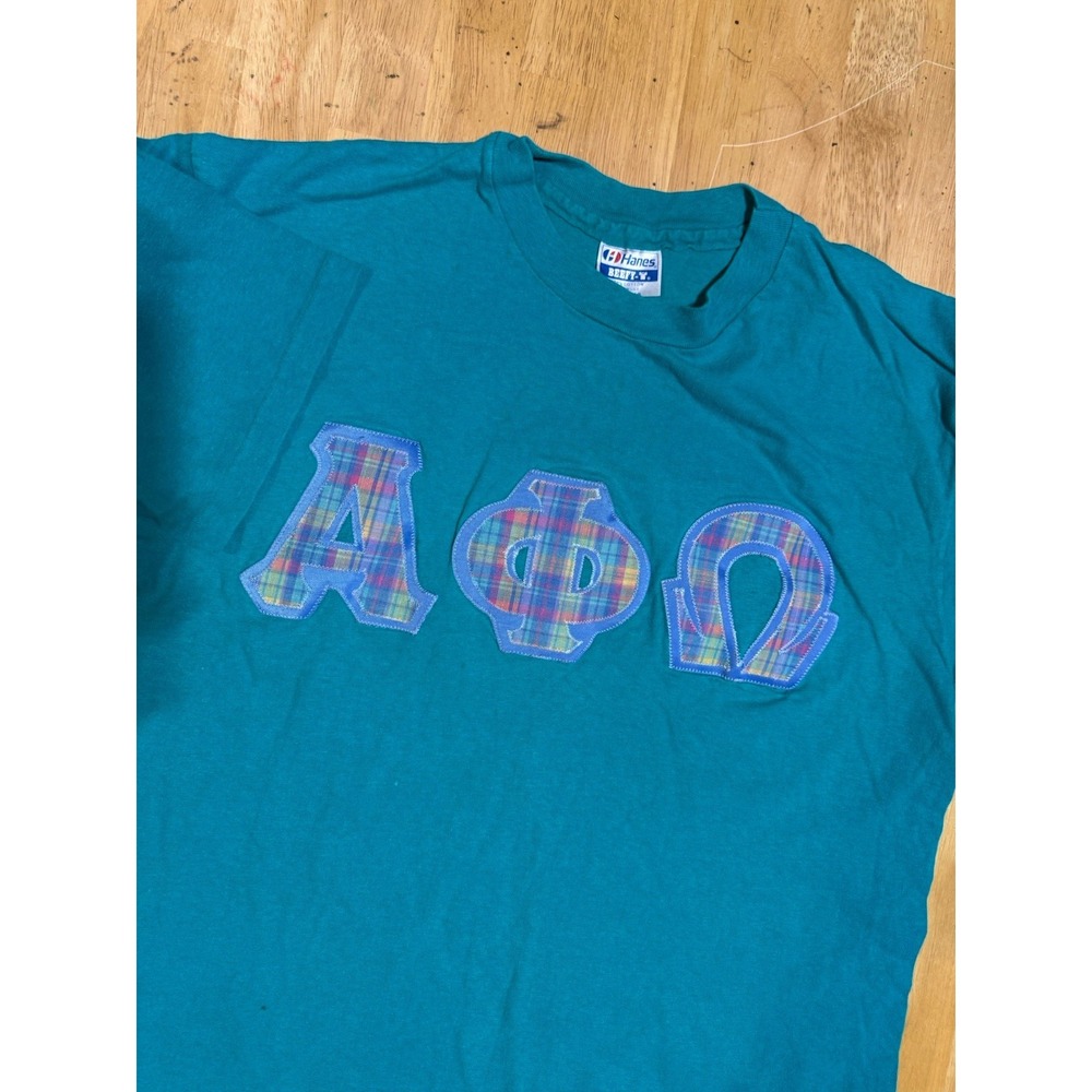 Vintage 80s Alpha Phi Omega Fraternity T Shirt XL Hanes Beefy-T Single Stitch